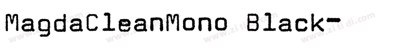 MagdaCleanMono Black字体转换